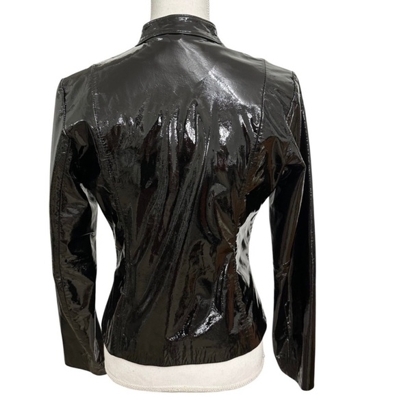 Doma Patent Leather Multi Zipper Jacket Black SZ 
Medium Edgy Streetwear EUC - Picture 11 of 11